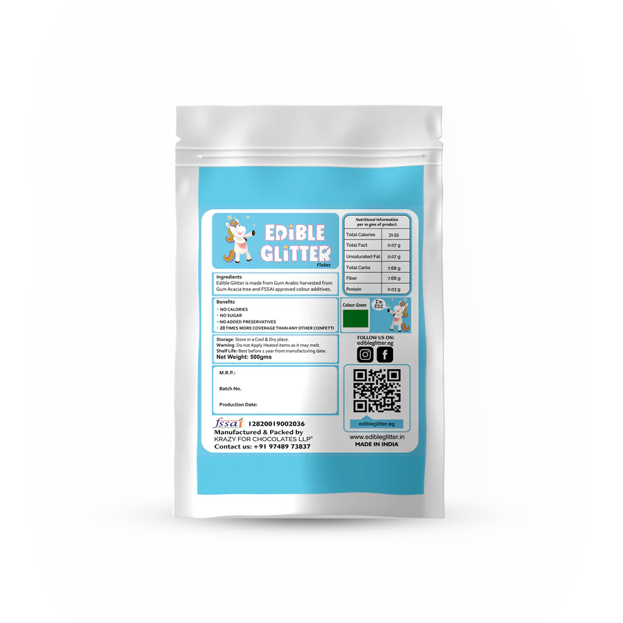 Edible Glitter Flakes - Pink (500g)